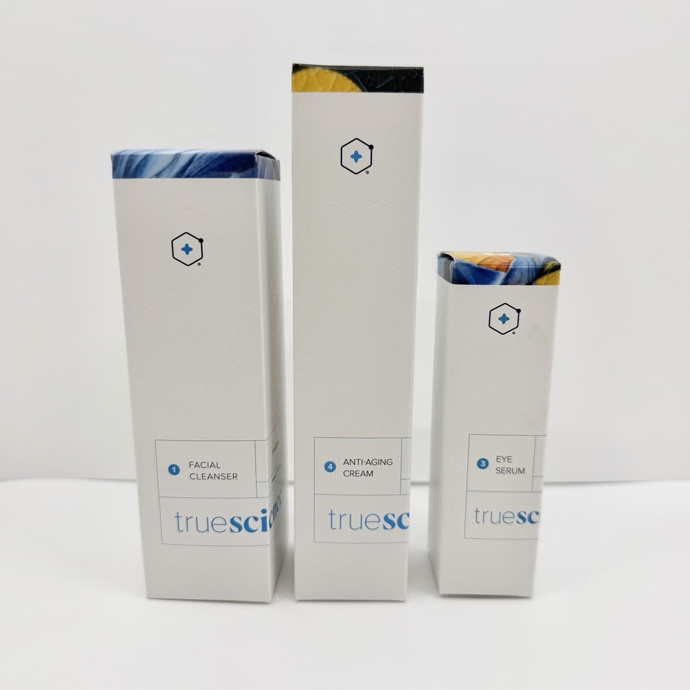 LifeVantage True Science Skincare Set Anti Aging Cream Cleanser Eye Serum NEW